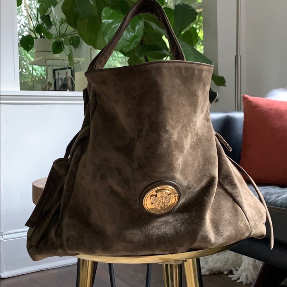 Gucci suede bag gorgeous 🌸🌸price is firm